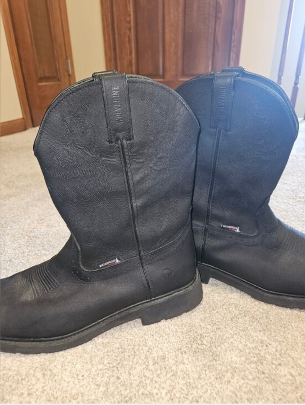 Wolverine Black Men's Western Work Cowboy Boots